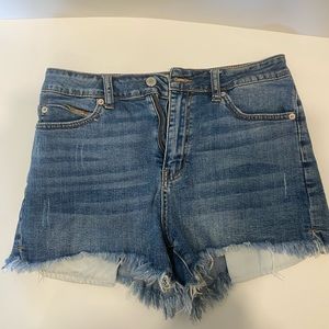 JUST USA - WOMENS DARK BLUE JEAN SHORTS